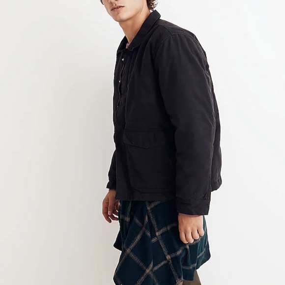 Madewell Waxed Cotton Work Jacket - Black Coal - Size Medium - Picture 2 of 4